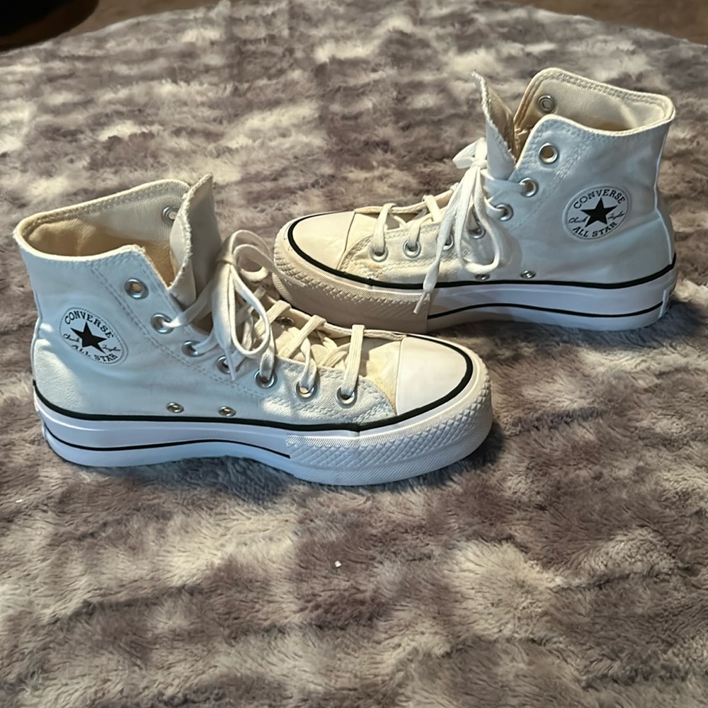 Converse Women's White Platform High-Tops